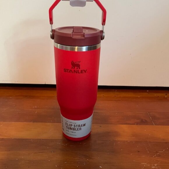 NEW Stanley Water Bottle COLD Tea Iceflow Flip Straw Tumbler Red 30 Oz - Picture 5 of 14